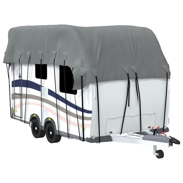 vidaXL Caravan Roof Cover Grey 500x300 cm Non-woven Fabric