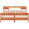 vidaXL Bookcase Bed without Mattress Wax Brown 200x200cm Solid Wood Pine