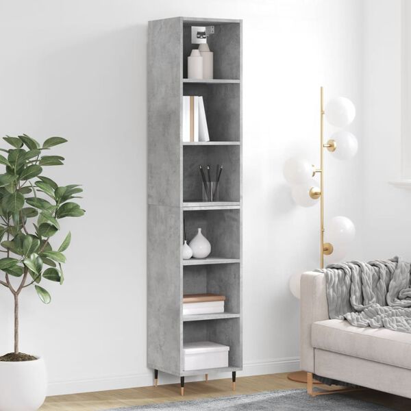 vidaXL Highboard Concrete Grey 34.5x32.5x180 cm Engineered Wood