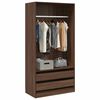 vidaXL Wardrobe Smoked Oak 100x50x200 cm Engineered Wood