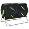 vidaXL Tumbling Composter Dual Chamber 88x60x74 cm 210 L Polypropylene