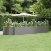 vidaXL Garden Raised Bed Grey 447x140x68 cm Galvanised Steel