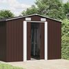 vidaXL Garden Shed Brown 257x990x181 cm Galvanised steel