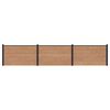 vidaXL Fence Set 3 pcs 526 x 105 cm WPC and Aluminium Brown