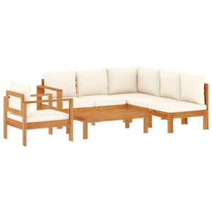vidaXL 5 Piece Garden Sofa Set with Cushions Solid Wood Acacia
