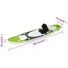 vidaXL Inflatable Stand Up Paddle Board Set Green 300x76x10 cm
