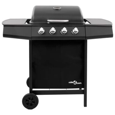 vidaXL Gas BBQ Grill with 4 Burners Black (FR/BE/IT/UK/NL only)