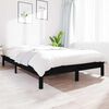 vidaXL Bed Frame without Mattress Black 120x200 cm Solid Wood