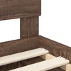 vidaXL Bed Frame with Headboard Brown Oak 120 x 200 cm Engineered wood
