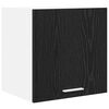 vidaXL Hanging Cabinet 2 pcs Black Oak and White 40 x 31 x 40 cm
