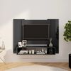 vidaXL Wall TV Cabinet High Gloss Grey 120x23.5x90 cm Engineered Wood