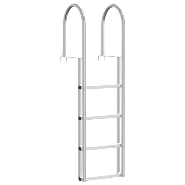 vidaXL 4-Step Dock Ladder Silver 45 &times;11.5 &times;162 cm Aluminum