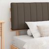 vidaXL Bed Frame with Upholstered Headboard Taupe 100 x 200 cm