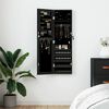 vidaXL Mirror Jewellery Cabinet Wall Mounted Black 30x8.5x106 cm