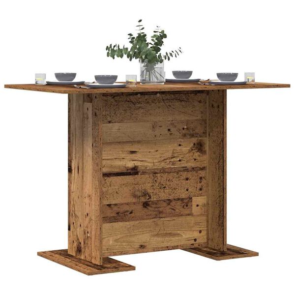 vidaXL Dining Table Old Wood 110x60x75 cm Engineered Wood