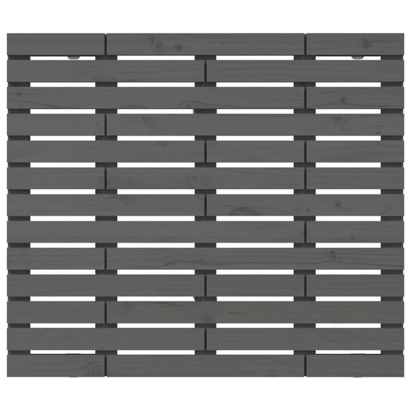 vidaXL Wall Headboard Grey 126x3x91.5 cm Solid Wood Pine