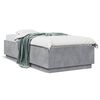 vidaXL Bed Frame without Mattress Concrete Grey 90x200 cm