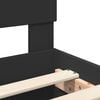 vidaXL Bed Frame with Headboard Black 200 x 200 cm Engineered Wood
