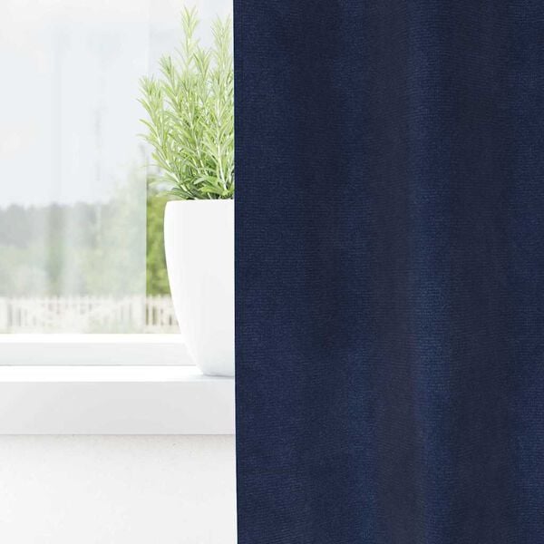 vidaXL Blackout Curtains 2 pcs Dark Blue 140 x 140 cm Velvet