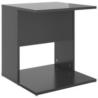 vidaXL Side Table High Gloss Grey 45x45x48 cm Engineered Wood