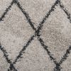vidaXL Shaggy Rug PAMPLONA High Pile Modern Beige and Anthracite 240x240 cm