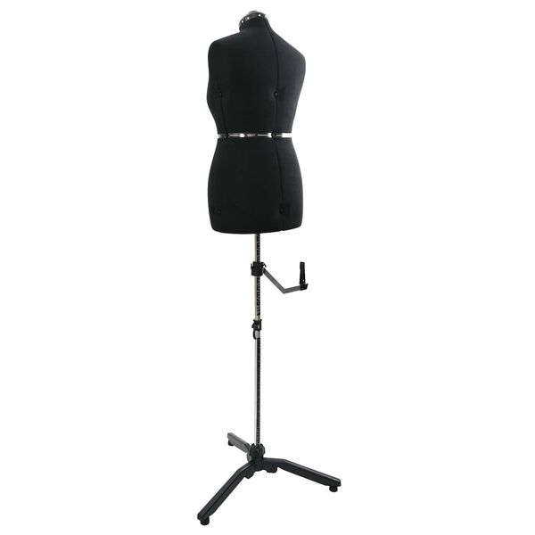 vidaXL Adjustable Dress Form Female Height Adjustable Black M Velvet