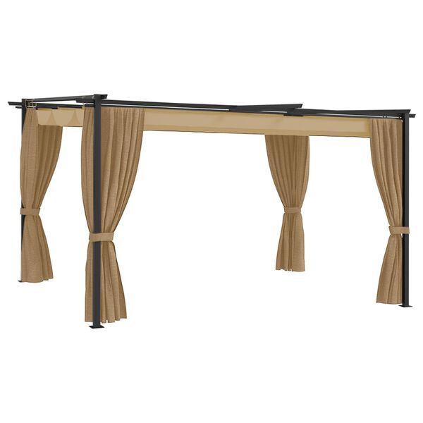 vidaXL Gazebo 4x3 m Taupe