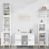 vidaXL 4 Piece Bathroom Furniture Set High Gloss White Engineered Wood