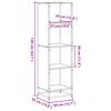 vidaXL Book Cabinet Smoked Oak 40x35x139 cm Engineered Wood