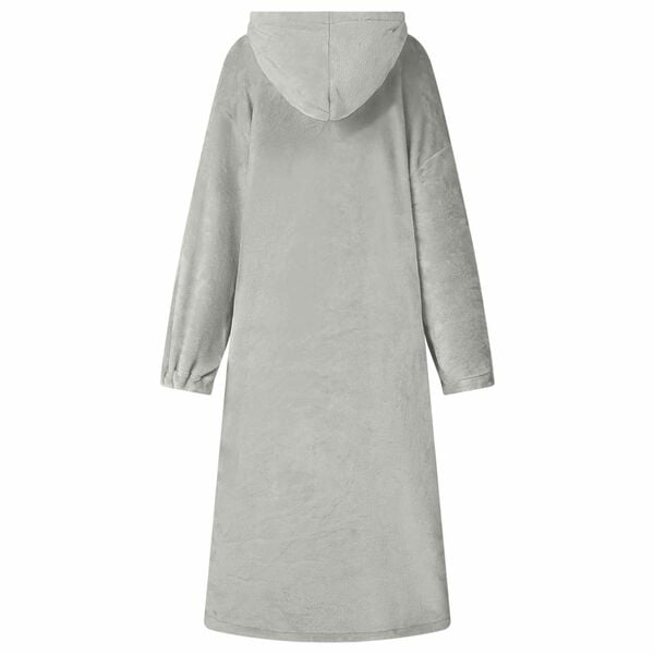 vidaXL Blanket Hoodie Grey S Flannel