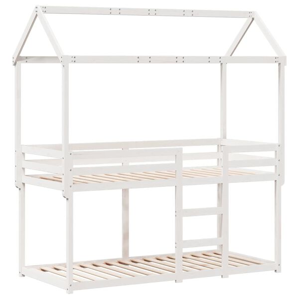 vidaXL Bunk Bed without Mattress White 90x200 cm Solid Wood Pine