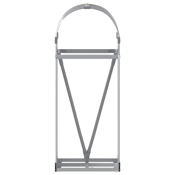 vidaXL Log Holder Light Grey 40x45x100 cm Galvanised Steel