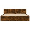 vidaXL Bed Frame without Mattress Smoked Oak 180x200 cm Super King