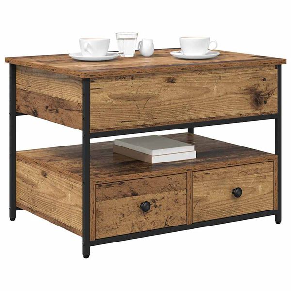 vidaXL Coffee Table Old Wood 70 x 50 x 54.5 cm Engineered Wood