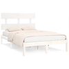 vidaXL Bed Frame without Mattress White 140x190 cm Solid Wood