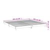 vidaXL Bed Frame without Mattress Grey Sonoma 200x200 cm Engineered Wood