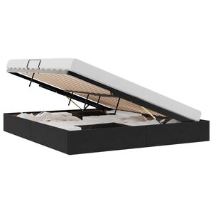 vidaXL Storage Bed with Storage Black 180 x 200 cm Velvet