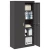 vidaXL Storage Cabinet 2 pcs Black 90 x 40 x 180 cm Cold-Rolled Steel