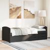 vidaXL Day Bed with 5 Drawers without Mattress IRUN Black 90x200 cm