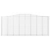 vidaXL Arched Gabion Baskets 20 pcs 400x50x160/180 cm Galvanised Iron
