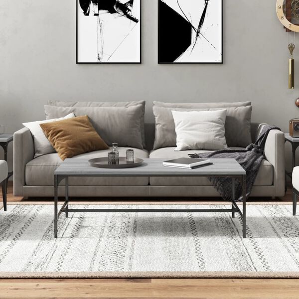 vidaXL Coffee Table Grey Sonoma 80x50x35 cm Engineered Wood