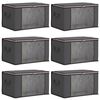 vidaXL Storage Box with Transparent Side Window 6 pcs Non-woven fabric