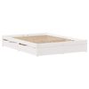 vidaXL Bed Frame without Mattress White 150x200 cm King Size Solid Wood Pine