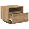 vidaXL Bedside Cabinet Artisan Oak 40 x 39 x 37 cm Engineered Wood