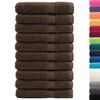 vidaXL Premium Sauna Towels "SOLUND" 10 pcs Brown 80x200 cm 600 gsm