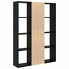 vidaXL Room Divider Black Oak 100 x 24 x 140 cm Engineered Wood
