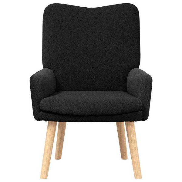 vidaXL Armchair Black 63 x 67 x 94 cm Sherpa Fabric