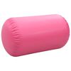 vidaXL Inflatable Gymnastic Roll with Pump 100x60 cm PVC Pink