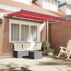 vidaXL Retractable Awning Manual Red 350 x 200 cm Fabric