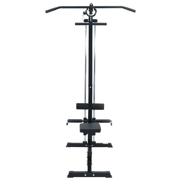 vidaXL Lat Pulldown Machine Manual Black 110 x 70 x 187 cm